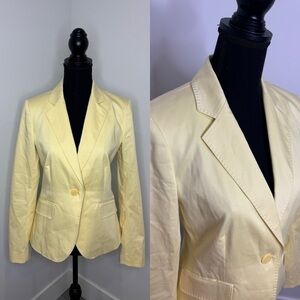 Tommy Hilfiger Pastel Yellow Women’s One Button Blazer (Size 4)